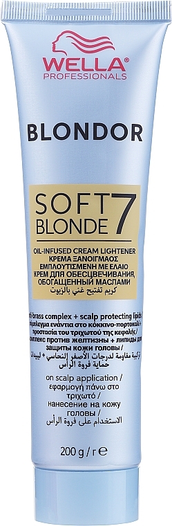 Освітлюючий крем на масляній основі - Wella Professional Blondor Soft Blonde Cream 