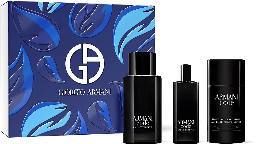 Giorgio Armani Armani Code - Набор (edt/75 ml + deo/75 g + edt/15 ml) — фото N1