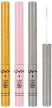 Духи, Парфюмерия, косметика РАСПРОДАЖА Сияющая подводка для глаз - NYX Professional Makeup Glam Liner Aqua Luxe Collection *