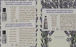 Набір для подорожей "Лаванда" - Panier des Sens Travel set Relaxing Lavender (h/cr/30ml + sh/gel/50ml + b/lot/50ml) — фото N3