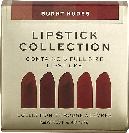 Набор из 5 помад для губ - Revolution Pro Lipstick Collection Burnt Nudes — фото N3