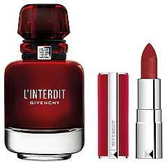 Givenchy L'Interdit Rouge - Набор (edp/50ml + lip/st/3,4ml) — фото N3