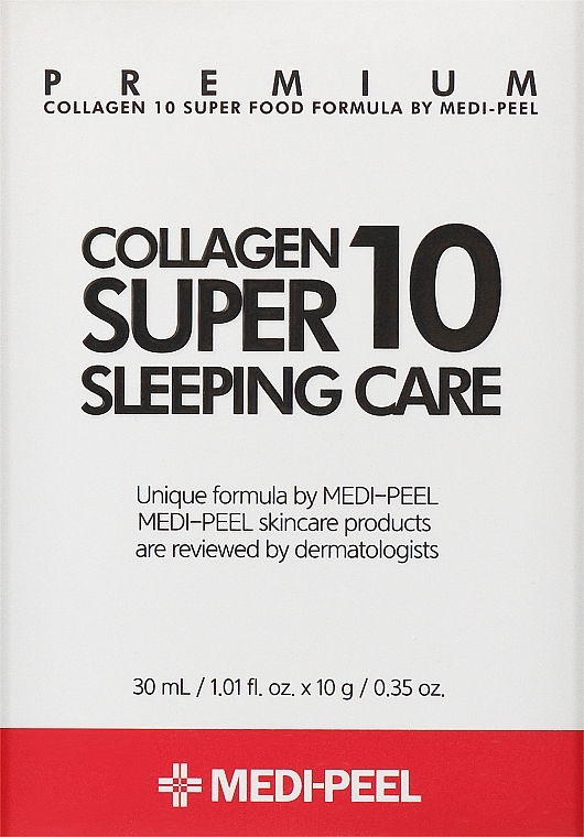 Набор для ночного ухода - MEDIPEEL Collagen Super 10 Sleeping Care Set (f/serum/30ml + f/cr/10g)