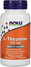 Парфумерія, косметика Харчова добавка "L-теанін", 100 мг - Now Foods L-Theanine Veg Capsules