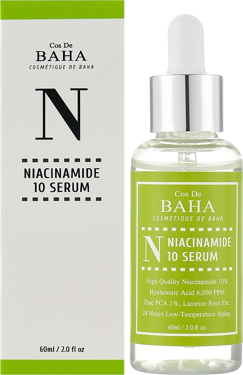 УЦЕНКА Сыворотка для лица с ниацинамидом и цинком - Cos De BAHA Niacinamide Serum with Zinc * — фото N4