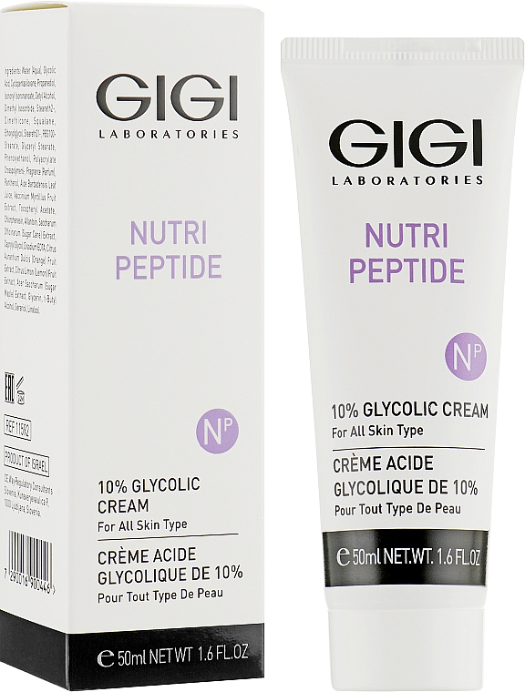 Пептидный крем с 10% гликолиевой кислотой - Gigi Nutri-Peptide 10% Glycolic Cream — фото N2