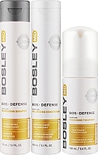 УЦЕНКА Набор для предупреждения истончения волос - Bosley Bos Defense Kit (shm/150 ml + cond/150 ml + treatm/100 ml) * — фото N4