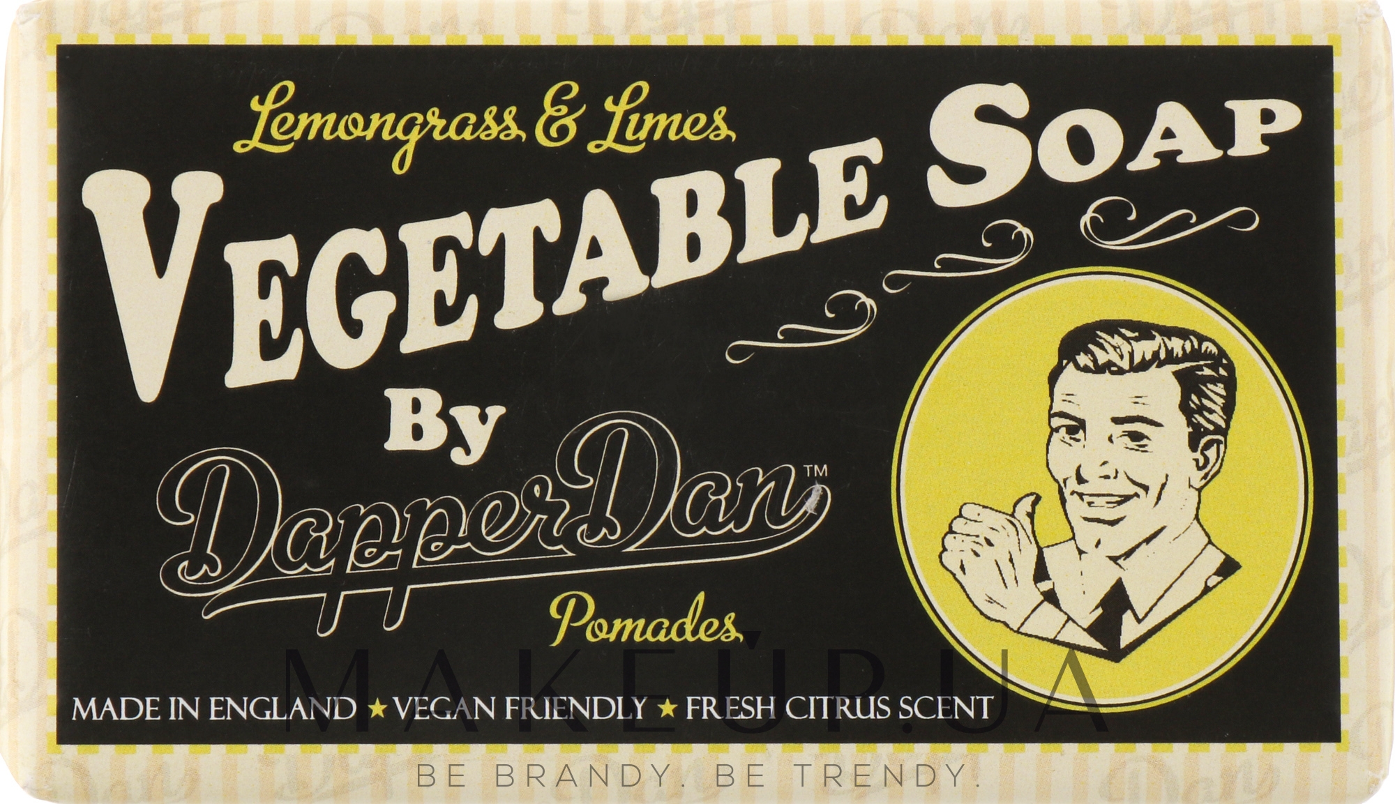 Мило чоловіче натуральне - Dapper Dan Vegetable Soap Lemongrass And Limes — фото 190g