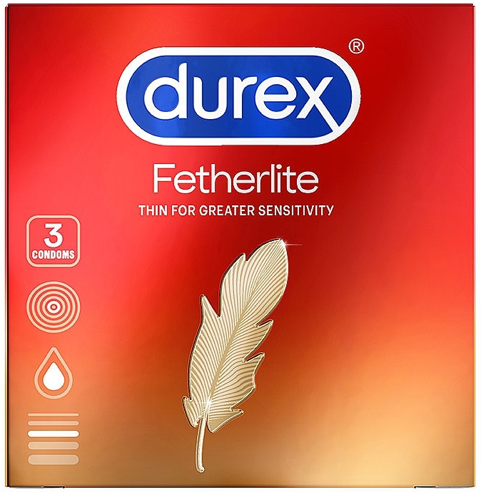 Презервативи, 3 шт. - Durex Fetherlite Condoms — фото N1