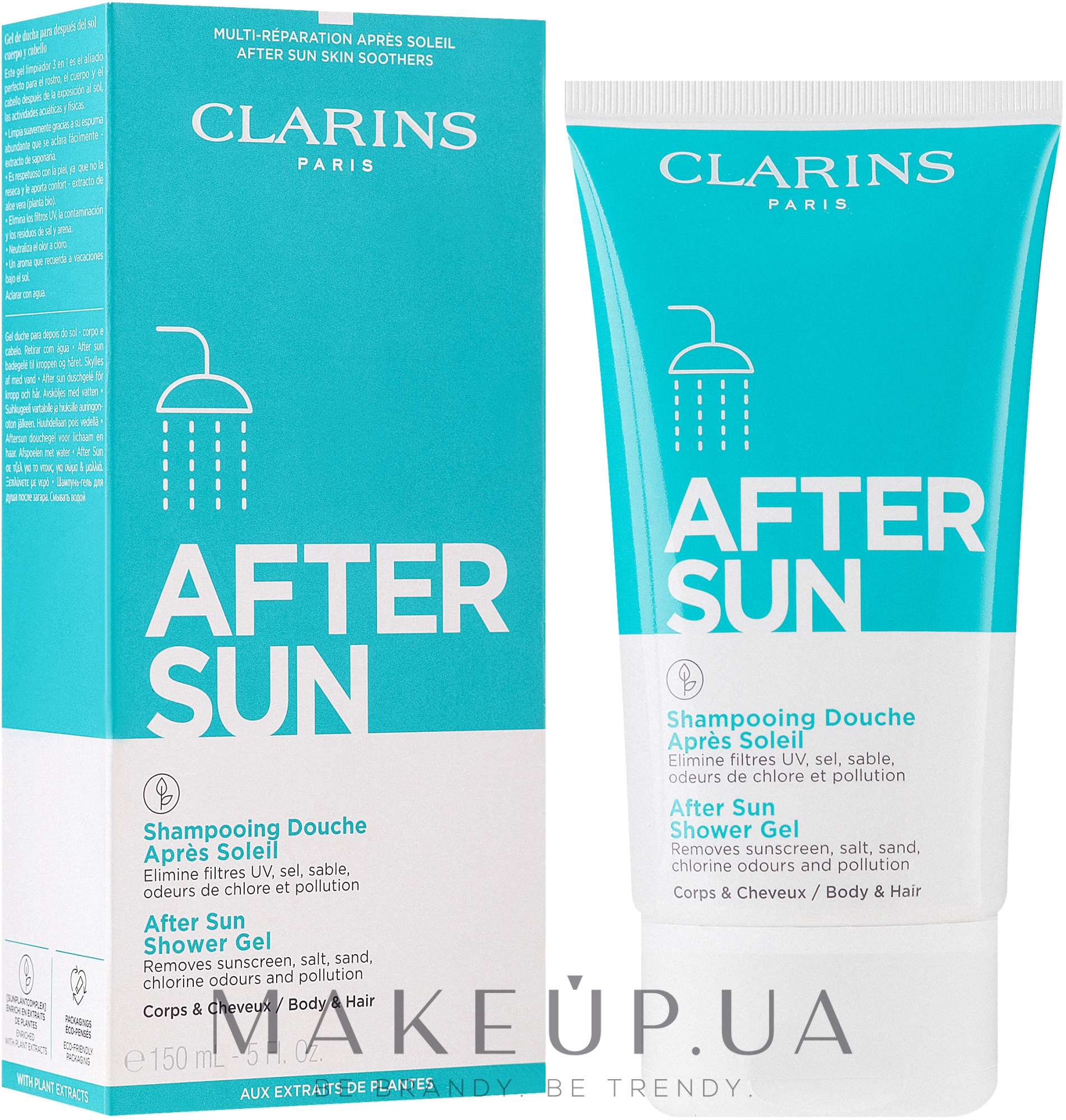 Очищувальний гель для душу 2в1 - Clarins After Sun Shower Gel Tube — фото 150ml