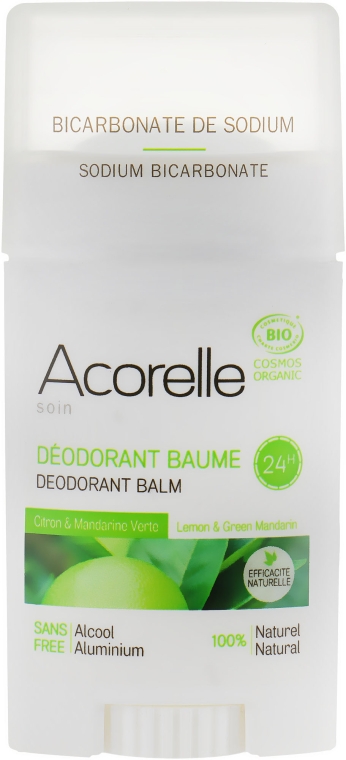 Дезодорант-бальзам в стике "Лимон и зеленый мандарин" - Acorelle Deodorant Balm