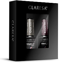 Claresa SoakOff UV/LED Color Gray/Brown (gel/polish/2x5g) - Набір гель-лаків для нігтів №22 — фото N1