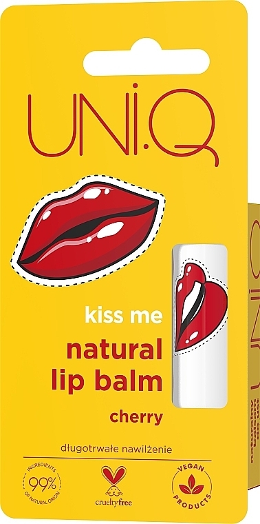 Бальзам для губ "Вишня" - UNI.Q Natural Lip Balm — фото N1