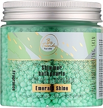 Бисер для ванны "Emerald Shine" - Be Trendy Shimmer Bath Pearl — фото N1