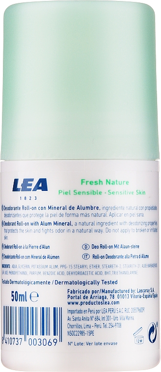 Шариковый дезодорант с минеральными квасцами - Lea Fresh Nature Mineral Alum Deodorant Roll-On — фото N2