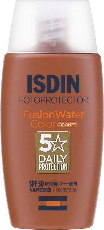 Тонувальний сонцезахисний крем - Isdin Fusion Water Colour Light SPF50 — фото N1