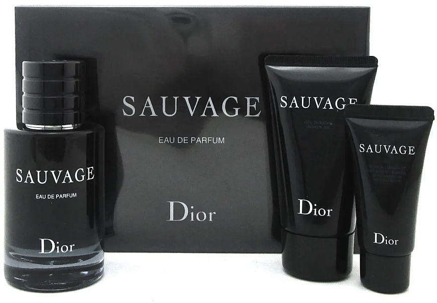 Dior Sauvage - Набор (edp/60ml + sh/gel/50ml + ash/balm/20ml) — фото N1