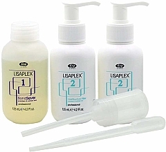 Профессиональный набор для восстановления волос - Lisap Lisaplex Intro Kit (h/fluid/125ml + 2 x h/filler/125ml) — фото N3