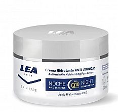 Зволожувальний нічний крем для обличчя проти зморщок - Lea Skin Care Anti-Wrinkle Moisturizing Q-10 Night Face Cream — фото N1