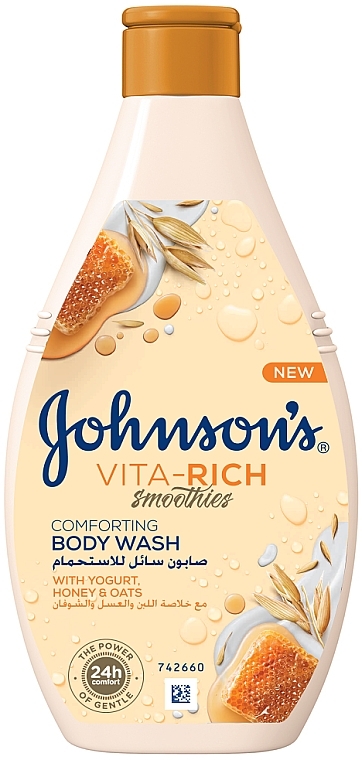 Ухаживающий гель для душа с йогуртом, овсом и медом - Johnson’s® Vita-rich Comforting Body Wash