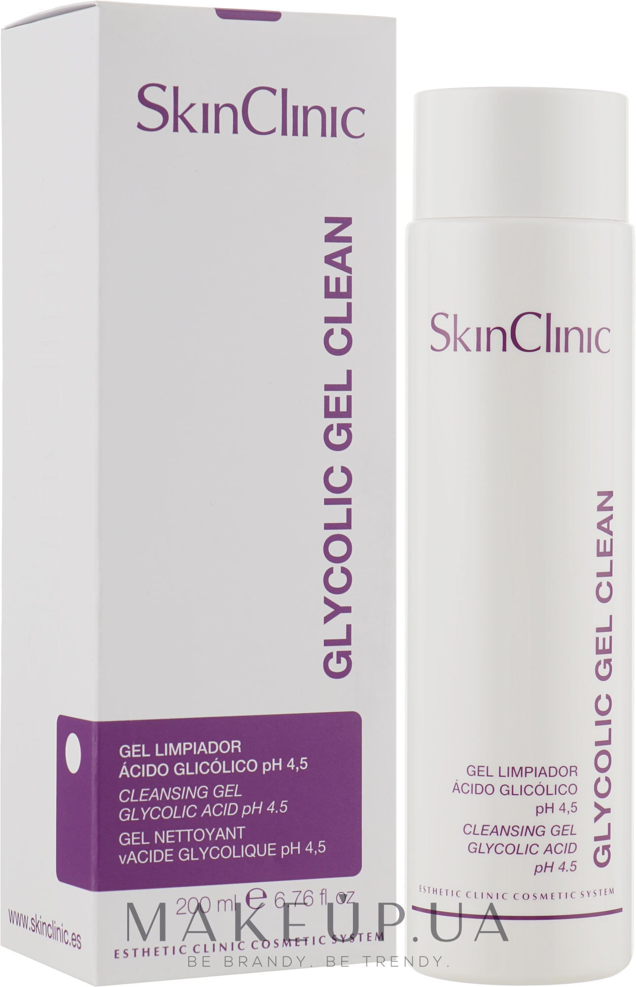 Гель очищающий, гликолиевый для лица - SkinClinic Glycolic Gel Clean — фото 200ml