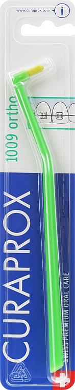 Монопучкова зубна щітка "Single CS 1009", салатова - Curaprox — фото N1