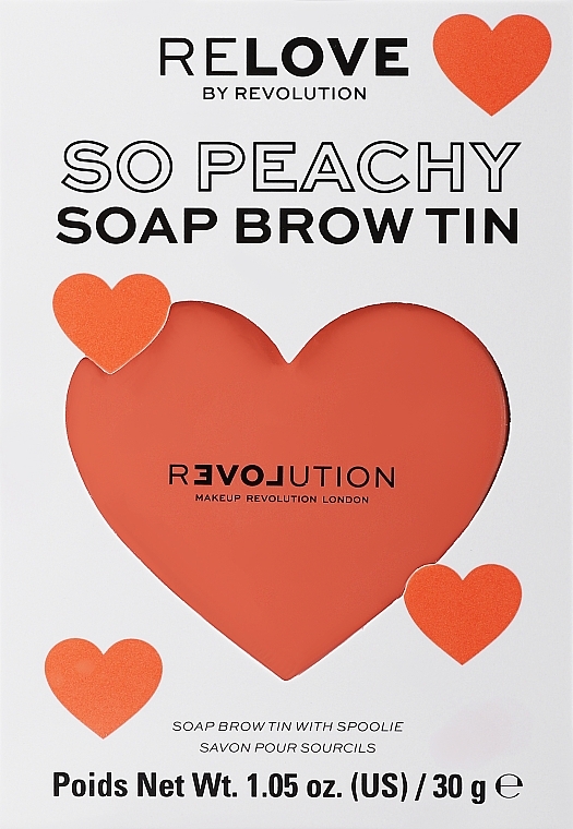 Фіксувальне мило для брів - Relove By Revolution So Peachy Soap Brow Tin — фото N1