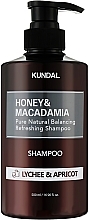 Шампунь "Lychee & Apricot" - Kundal Honey & Macadamia Shampoo  — фото N1