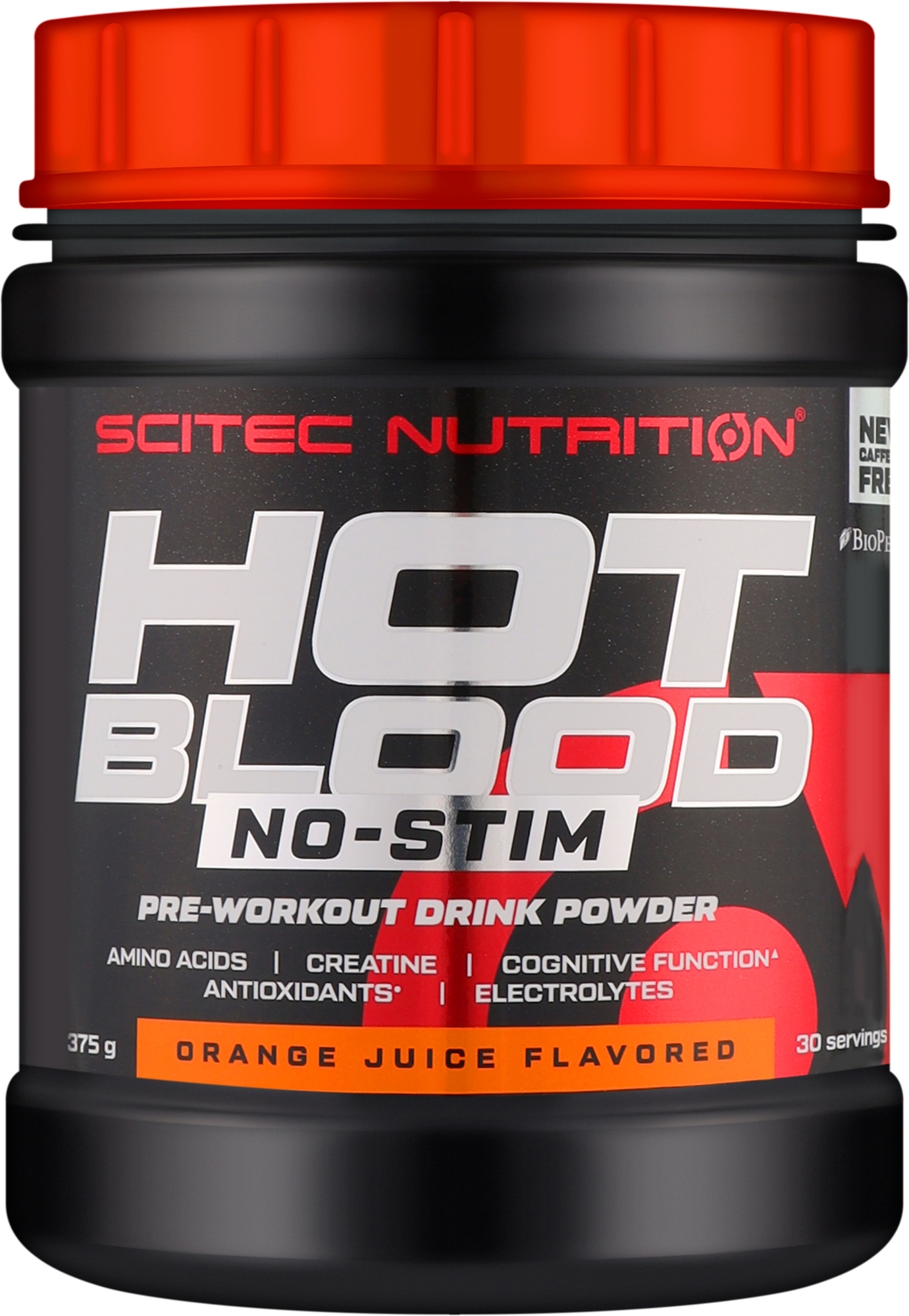 Предтренировочный комплекс - Scitec Nutrition Hot Blood No-Stim Orange Juice — фото 375g