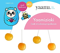Вітамінні льодяники на паличці "Прополіс із малиною" - Lullalove Yaami For Kids — фото N1