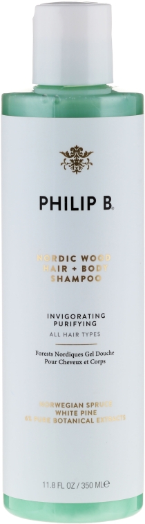 Шампунь для волосся і тіла "Північний ліс" - Philip B Nordic Wood Hair & Body Shampoo — фото N1
