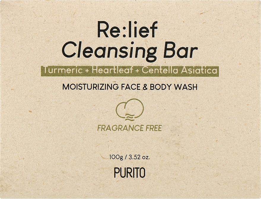 Мило для обличчя й тіла - Purito Re lief Cleansing Bar — фото N1