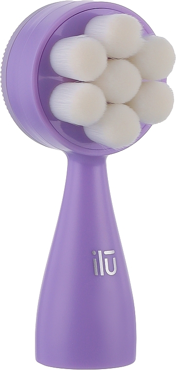 Щітка для вмивання і масажу обличчя, фіолетова - Ilu Face Cleansing Brush — фото N1