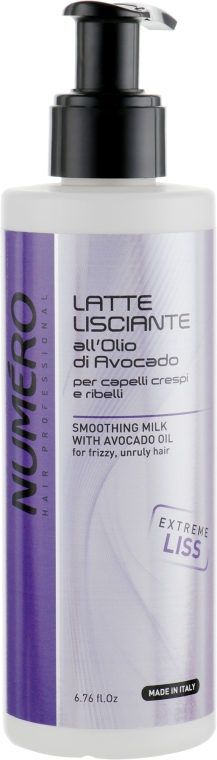 Розгладжувальне молочко для волосся з олією авокадо - Brelil Numero Smoothing Milk — фото N1