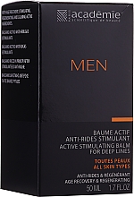 Активний стимулювальний крем-бальзам після гоління - Academie Men Active Stimulating Balm for Deep Lines — фото N1
