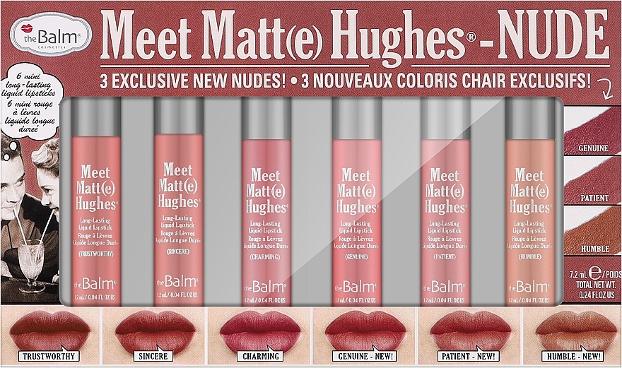 Набор жидких матовых помад - theBalm Meet Matte Hughes Nude (lipstick/6x1,2ml)