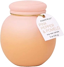 Ароматическая свеча "Розовый перец и помело" - Paddywax Orb Ombre Glass Candle Pink & Orange Pink Pepper & Pomelo — фото N1