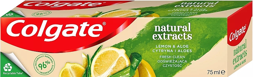 Освіжальна зубна паста - Colgate Natural Extracts Ultimate Fresh Clean Lemon & Aloe — фото N2