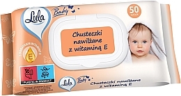 Дитячі вологі серветки з вітаміном E, 50 шт. - LULA Baby — фото N1