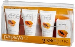 Духи, Парфюмерия, косметика Набор - Greenland Fruit Extracts Papaya (shm/30ml + sh/gel/30ml + b/cr/30ml + soap/30g)