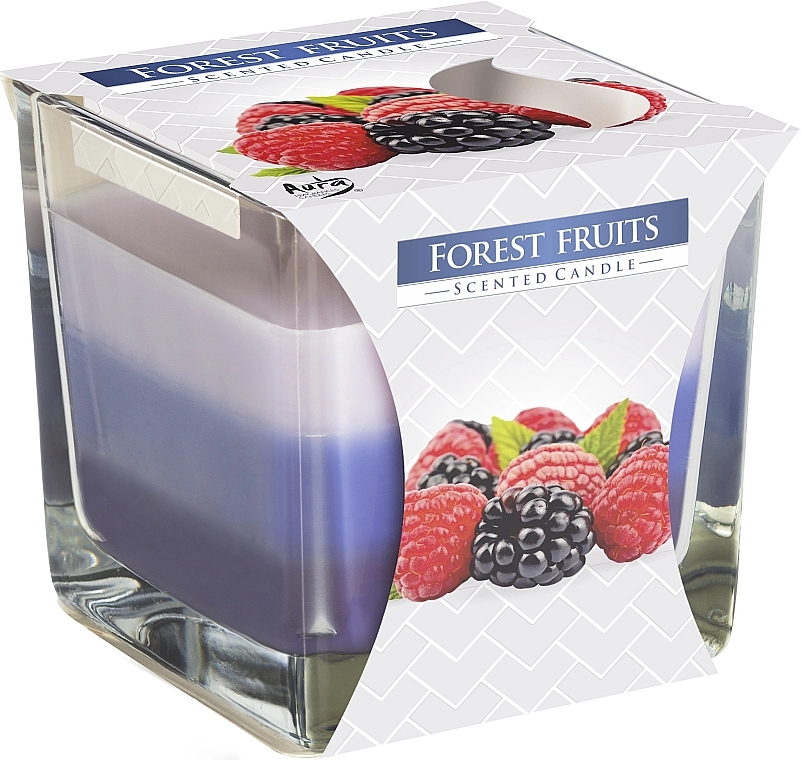 Ароматична тришарова свічка у склянці "Лісові ягоди" - Bispol Scented Candle Forest Fruits — фото N1