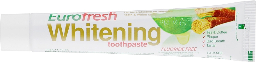 ПОДАРУНОК! Відбілювальна зубна паста - Farmasi EuroFresh Whitening Toothpaste — фото N2