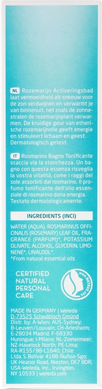 Молочко для ванни "Розмарин" - Weleda Rosemary Invigorating Bath Milk — фото N6