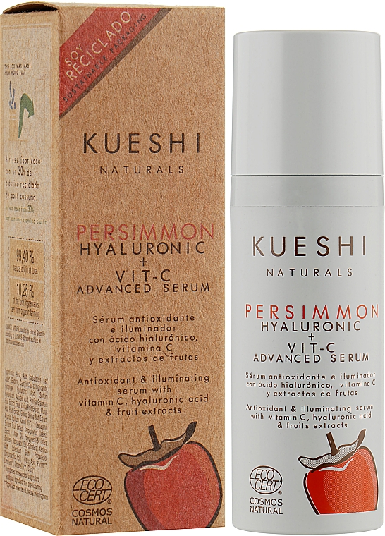 Сироватка для обличчя з гіалуроновою кислотою й вітаміном С - Kueshi Naturals Persimmon Hilauronic + Vit-C Advanced Serum — фото N2