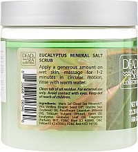 Скраб для тела с минералами Мертвого моря и маслом эвкалипта - Dead Sea Collection Eucalyptus Mineral Salt Scrub — фото N2