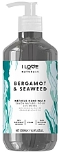 Парфумерія, косметика Зволожувальне рідке мило для рук "Бергамот і водорості" - I Love Naturals Bergamot & Seaweed Hand Wash