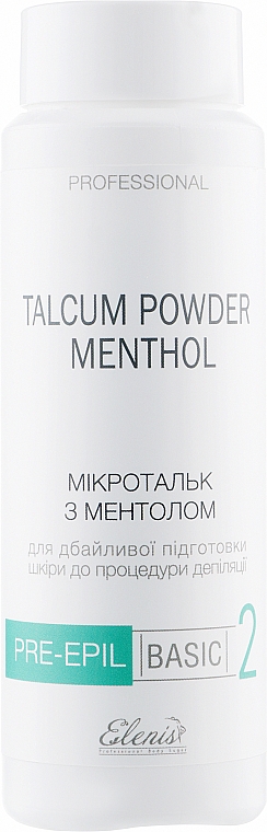 Мікротальк з ментолом для тіла - Elenis Pre-Epil Talcum Рowder Menthol — фото N1