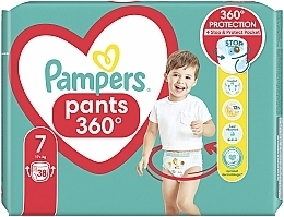 Подгузники-трусики Pants, размер 7, 17+ кг, Jumbo Pack 38 шт. - Pampers — фото N2