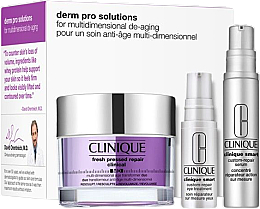 Парфумерія, косметика Набір - Clinique Derm Pro Solutions (cr/50ml + ser/10ml + eye/cr/mini/5ml)