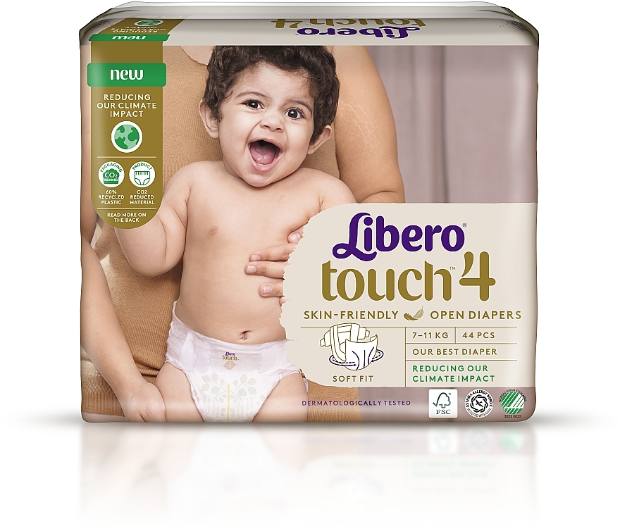 Підгузки дитячі Touch 4 (7-11 кг), 44 шт. - Libero — фото N2
